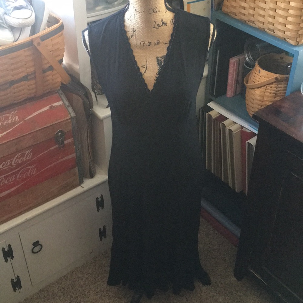 Liz Claiborne black fitted dress